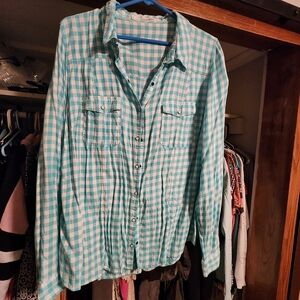 Lovely green button down